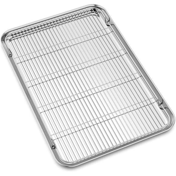 Large Set Baking Sheet and Cooling Rack Set, Bastwe 24L x 16W x 1H inch - Picture 8 of 8